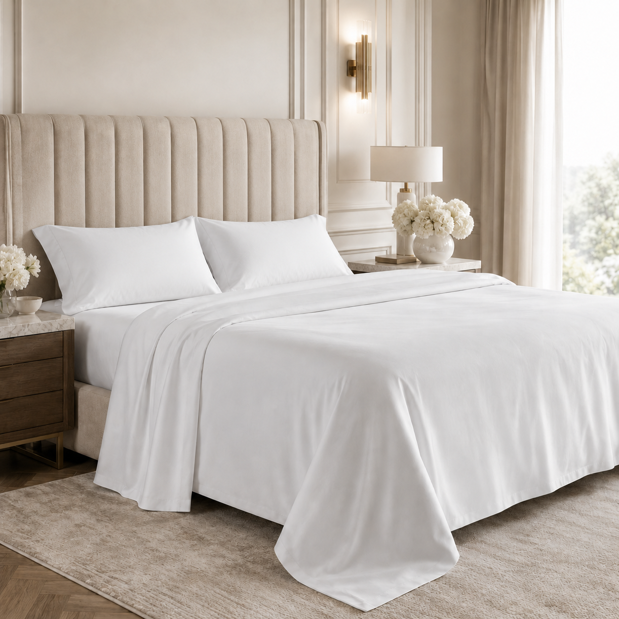 On bed